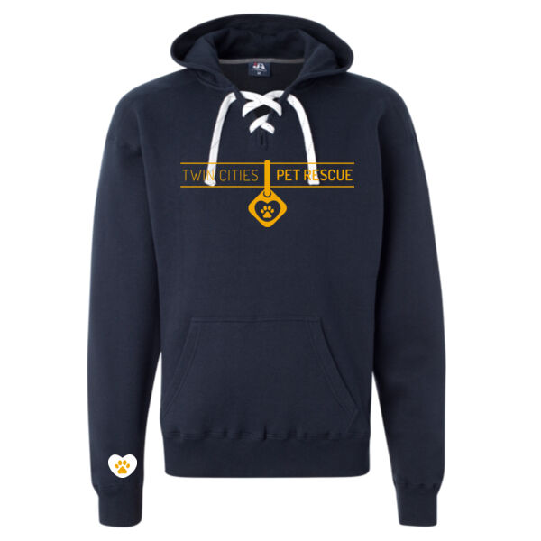 J.America - Sport Lace Hooded Sweatshirt - Printed Logos Thumbnail